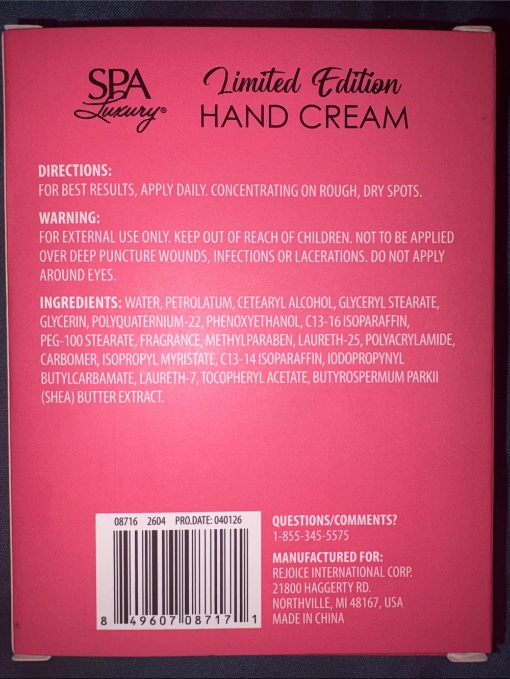 Spa Luxury - 3 pks - Limited Edition Hand Cream Duos - 6 tubes total